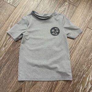 Cat & Jack Gray Kids Rash Guard with Palm Tree Design Size 4T